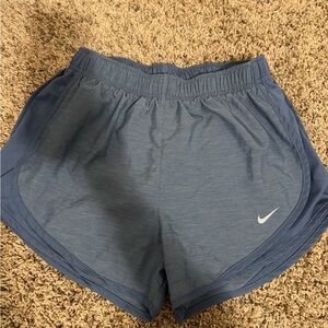 Nike Women's Light Blue Heathered Athletic Shorts
